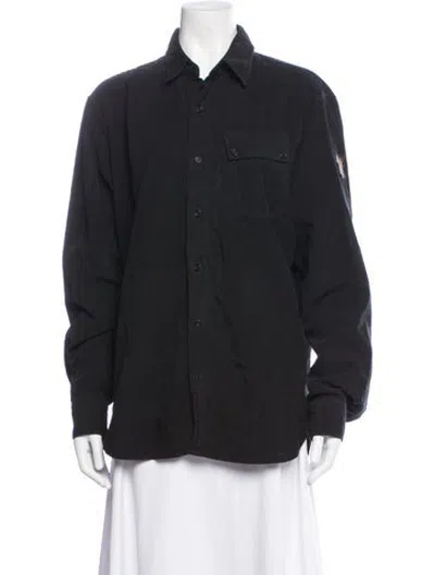 Pre-owned Belstaff Long Sleeve Button-up Top In Black