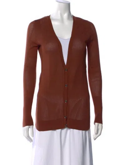 Pre-owned Belstaff V-neck Sweater In Orange