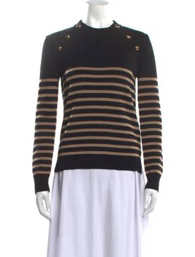Pre-owned Belstaff Wool Striped Sweater In Black
