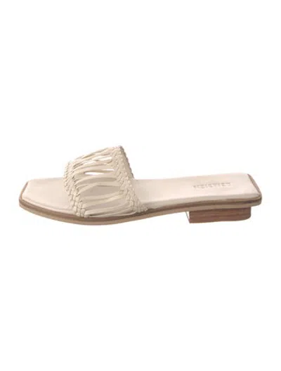 Pre-owned Bembien Leather Slides In Neutrals