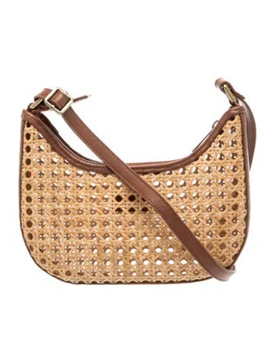Pre-owned Bembien Raffia Crossbody Bag In Neutrals