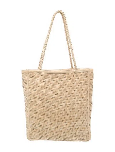 Pre-owned Bembien Raffia Tote In Neutrals