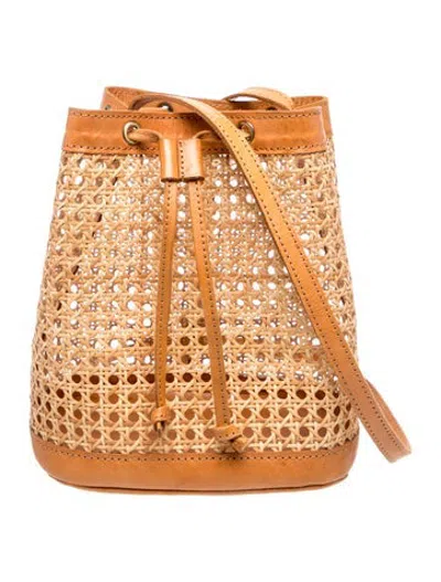 Pre-owned Bembien Rattan Crossbody Bag In Neutrals