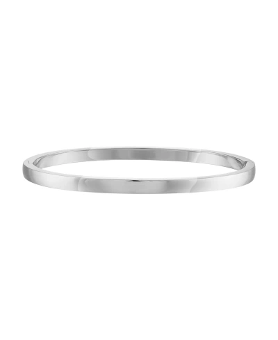 Ben Oni Silver-tone Polished Non-tarnish Simple Bangle Bracelet