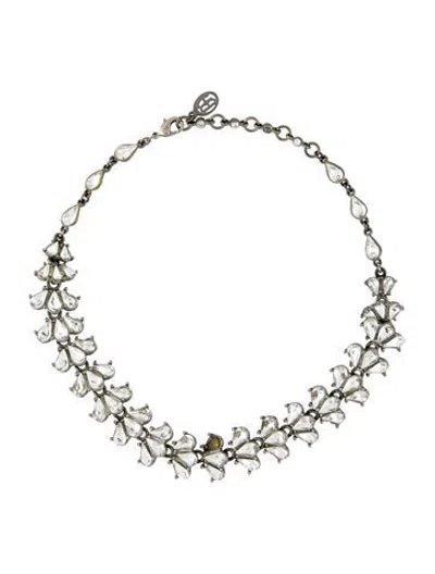 Pre-owned Ben-amun Crystal Choker Necklace, 14" In Multicolor