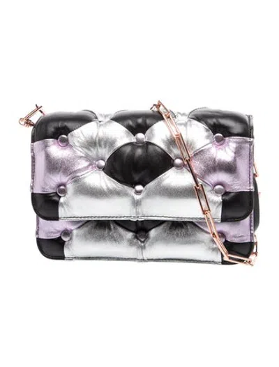Pre-owned Benedetta Bruzziches Leather Crossbody Bag In Silver
