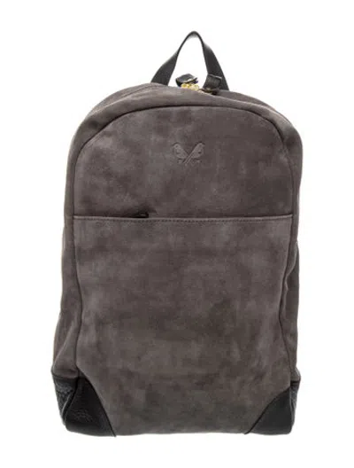 Pre-owned Bennett Winch Suede Backpack W/ Tags In Grey