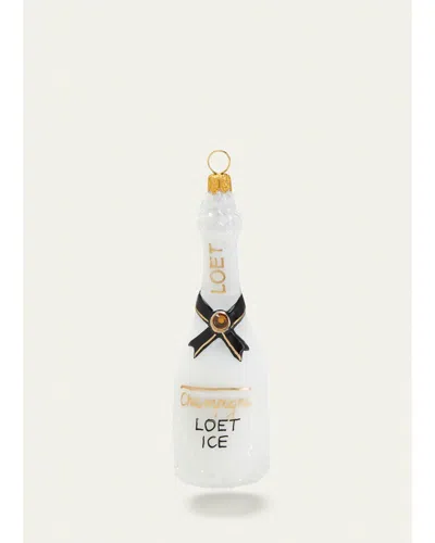 Bergdorf Goodman Champagne Bottle Christmas Ornament In Multi
