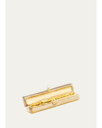 Bergdorf Goodman Cigar Christmas Ornament In Gold