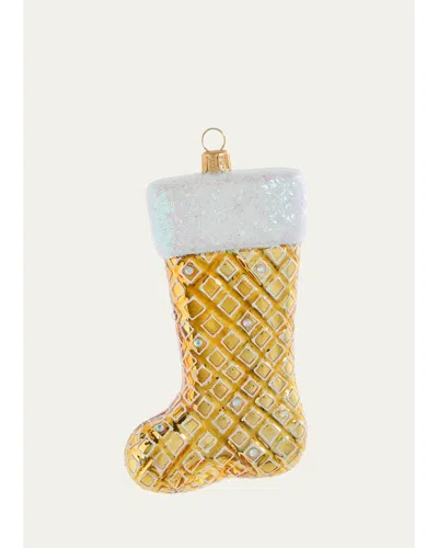 Bergdorf Goodman Golden Stocking Christmas Ornament