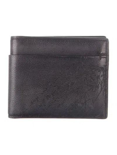 Pre-owned Berluti Leather Bifold Wallet In Black