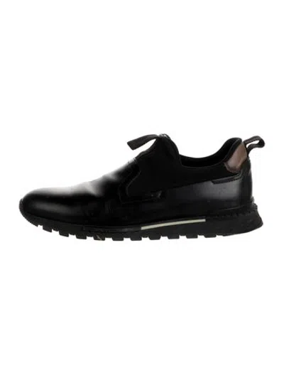 Pre-owned Berluti Leather Loafers In Black