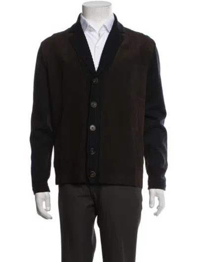 Pre-owned Berluti V-neck Long Sleeve Cardigan In Black