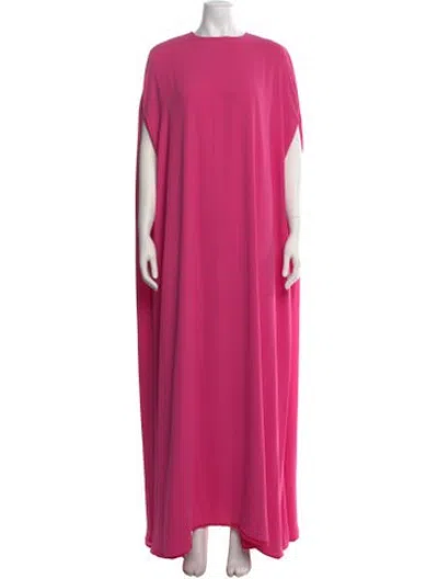 Pre-owned Bernadette Crew Neck Long Dress In Pink