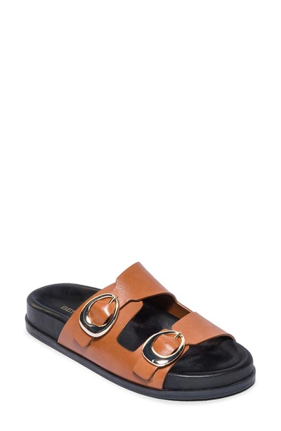 Bernardo Footwear Evie Slide Sandal In Luggage / Black