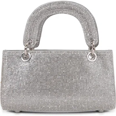 Berness Rhinestone Handheld Bag In Silver