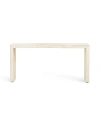 Bernhardt Seward Hair On Hide Wrapped Console Table In White Hair
