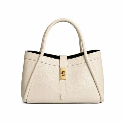 Betsy & Floss Women's White Adria Leather Handbag - Cream