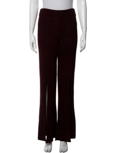Pre-owned Bevza Flared Pants In Burgundy