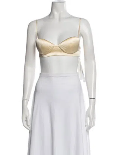 Pre-owned Bevza Square Neckline Sleeveless Sports Bra W/ Tags In Yellow