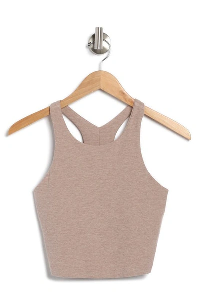 Beyond Yoga Focus Crop Racerback Performance Tank In Chai