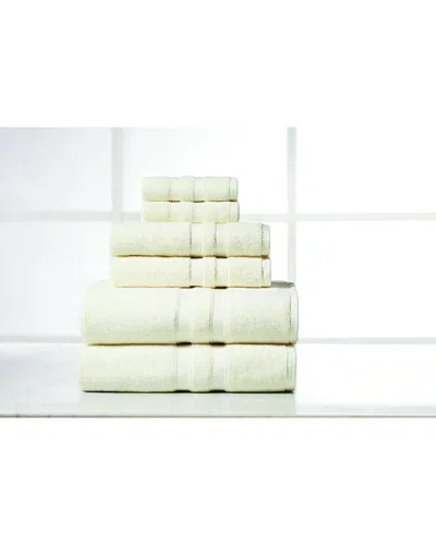 Bibb Home 6pc Egyptian Cotton Towel Set