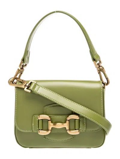 Pre-owned Bibi Lou Leather Crossbody Bag In Green