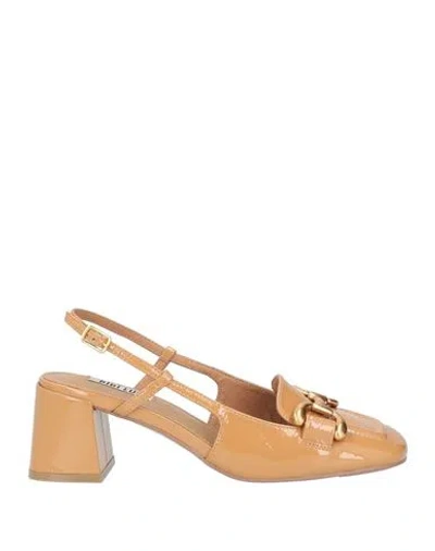 Bibi Lou Woman Pumps Camel Size 8 Leather In Beige