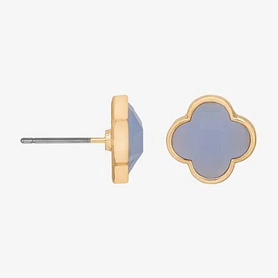 Bijoux Bar 10.4mm Clover Stud Earrings In Yellow