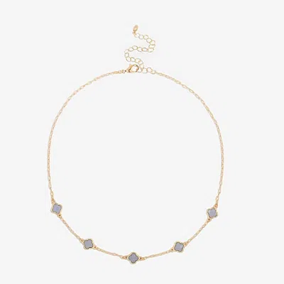 Bijoux Bar Womens 16 Inch Link Chain Necklace In Yellow