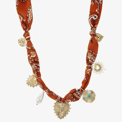 Bijoux Bar Womens 17 Inch Collar Necklace In Metallic