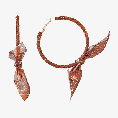Bijoux Bar Womens 70mm Hypoallergenic Hoop Earrings In Brown