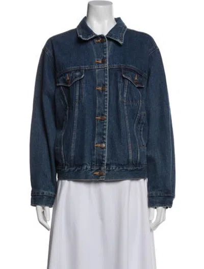 Pre-owned Bill Blass Denim Jacket In Blue