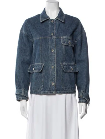 Pre-owned Bill Blass Denim Jacket In Blue