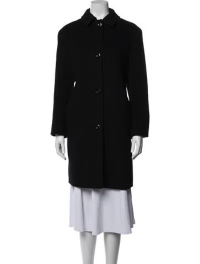 Pre-owned Bill Blass Lambswool Coat In Black