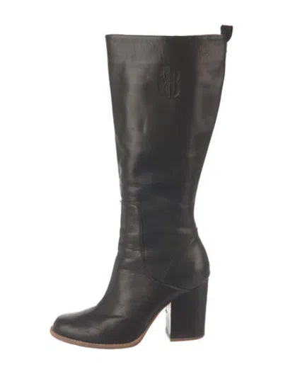 Pre-owned Bill Blass Leather Boots In Black