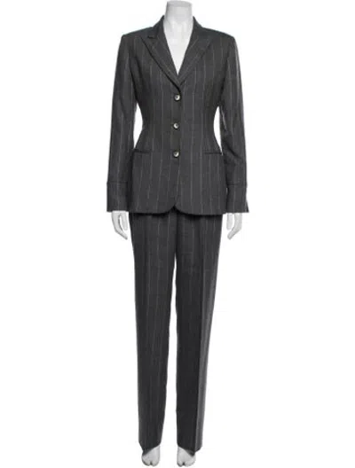 Pre-owned Bill Blass Vintage 1990's Pantsuit In Grey