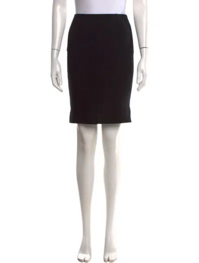 Pre-owned Bill Blass Vintage Mini Skirt In Black