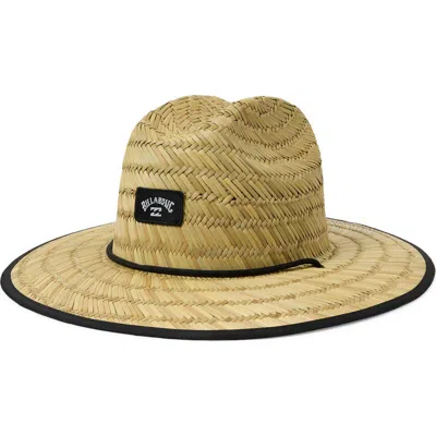 Billabong Tides Print Woven Straw Hat In Gold