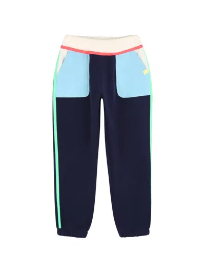 Billieblush Kids' Colour-block Fleece Track Pants In Blue