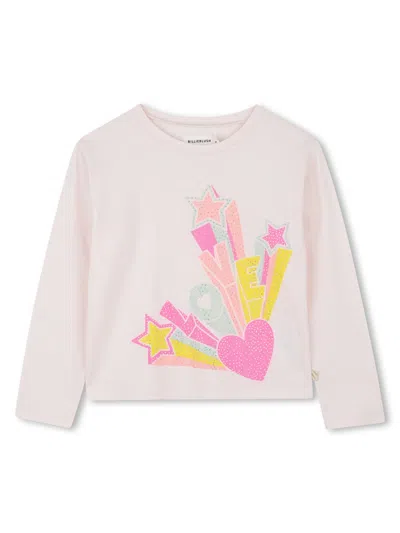 Billieblush Heart Star Motif Cotton T-shirt In Pink