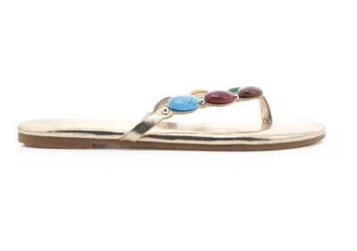 Billini Women's Farasha Flip Flop Sandals In Gold Metallic Multi