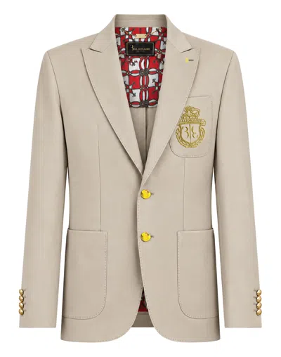 Billionaire Blazer Bb Crest In Neutral