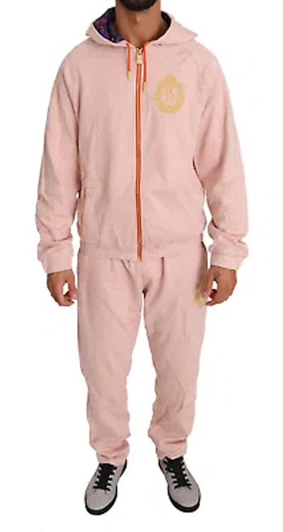 Pre-owned Billionaire Italian Couture Pink Cotton Sweater Pants Tracksuit