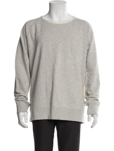 Pre-owned Billy Reid Crew Neck Long Sleeve Pullover In Grey