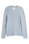 Billy Reid Mini Waffle Crewneck T-shirt In Washed French Blue