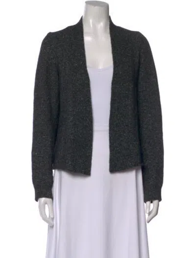 Pre-owned Billy Reid Open Front Sweater In Grey