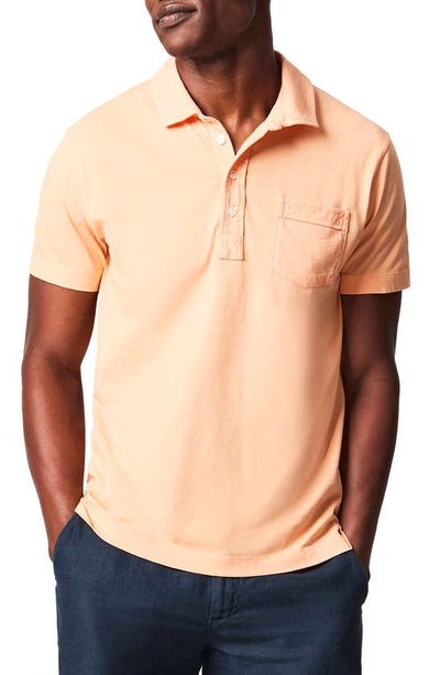 Billy Reid Pensacola Organic Cotton Polo In Orange