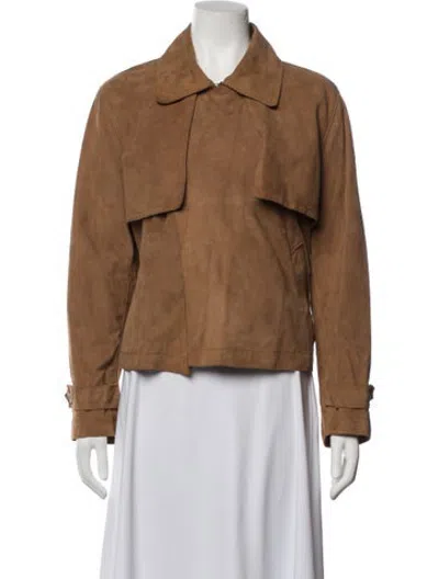 Pre-owned Billy Reid Suede Jacket In Brown