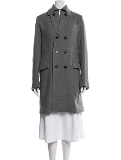 Pre-owned Billy Reid Wool Peacoat In Black